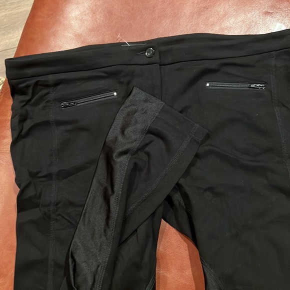 Bebe Black leggings. Sheer panel throughout inner thigh. New - Picture 3 of 4